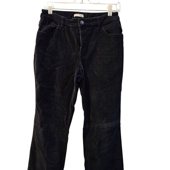 St. JOHNS BAY PETITE stretch corduroy pants Navy Blue size 8P - Picture 2 of 5